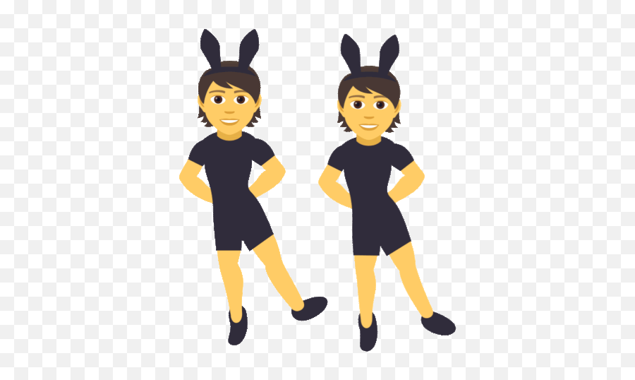 People With Bunny Ears Joypixels Gif - Peoplewithbunnyears Joypixels Bunnyears Discover U0026 Share Gifs Transparent Animated Peope Gif Emoji,Bunny Ears Clipart
