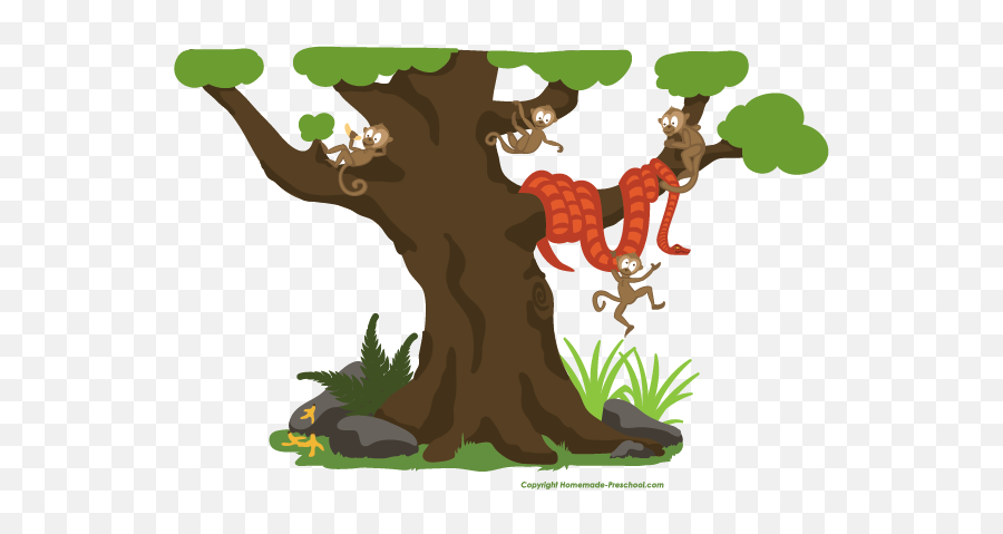 Free Monkey Clipart - Monkey In The Tree Png Emoji,Clipart Monkey