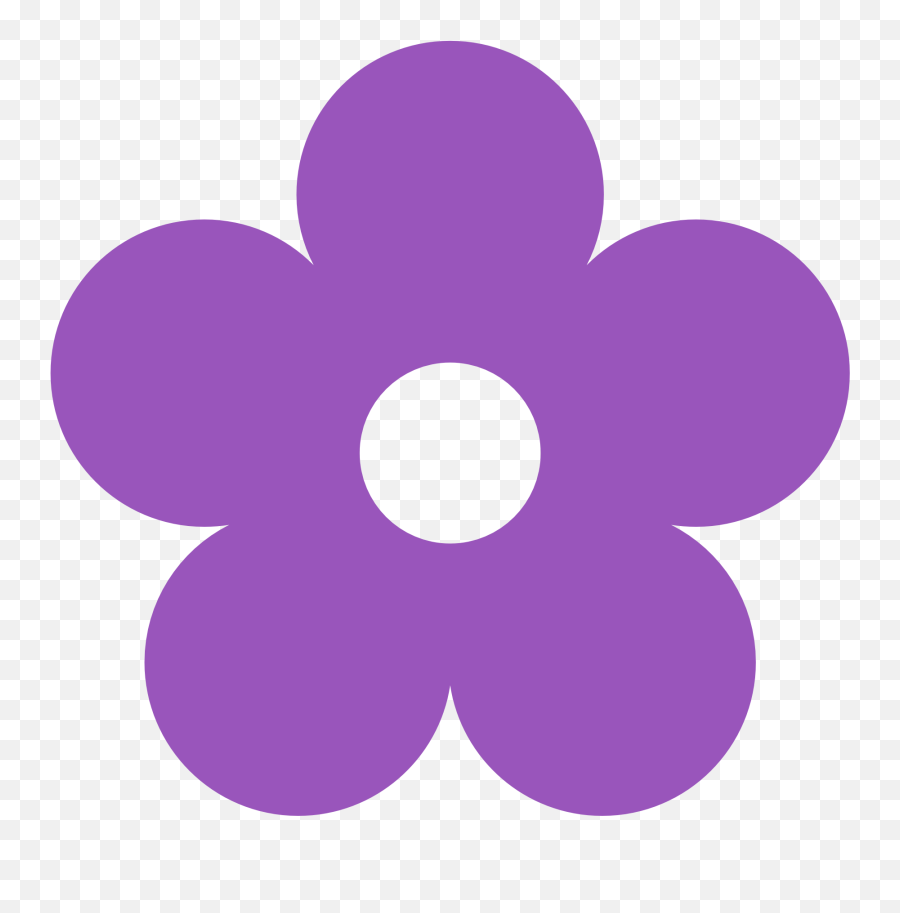 Lilac Flower Clip Art - Purple Flower Clipart Png Download Blue Flower Clipart Emoji,Purple Flower Transparent