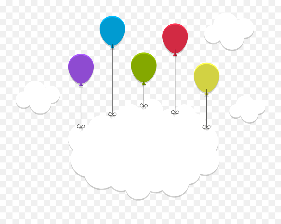 Download Clouds Title Light Balloon Sky Moon Vector Clipart - Cloud Balloons Clipart Emoji,Parachutist Clipart
