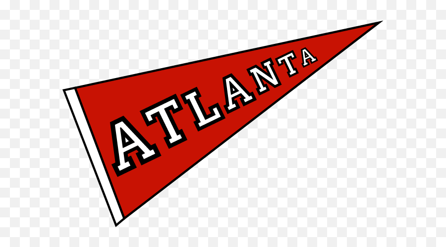 Atlanta Pennant - Vertical Emoji,Atlanta Png