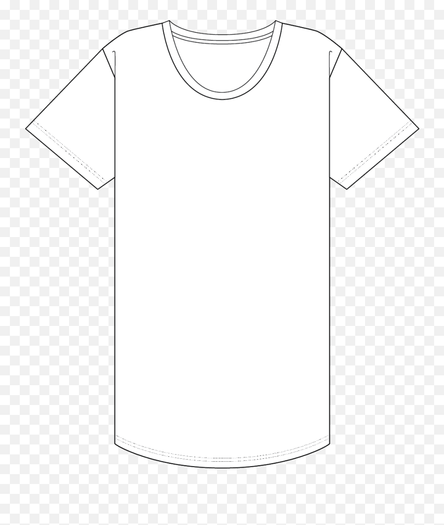 Tees - U Neck T Shirt Template Emoji,Black T Shirt Template Png