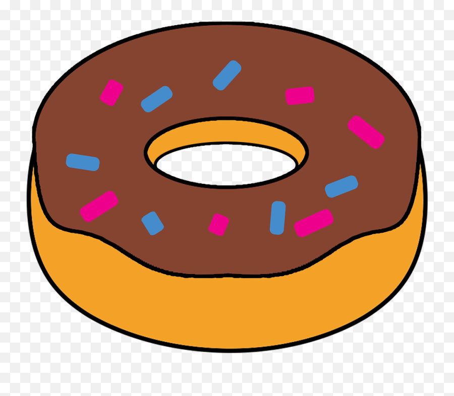 Doughnut Clipart Food Snack Fast - Breakfast Clip Art Food Emoji,Food Clipart
