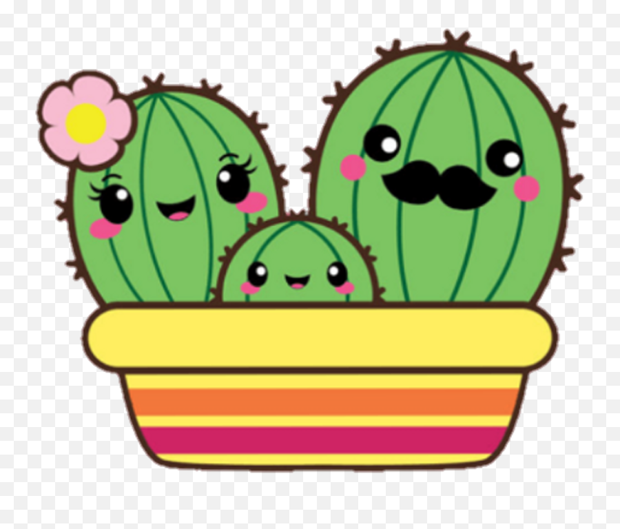 Cute Cactus Png Clipart Black And White Emoji,Cute Cactus Clipart