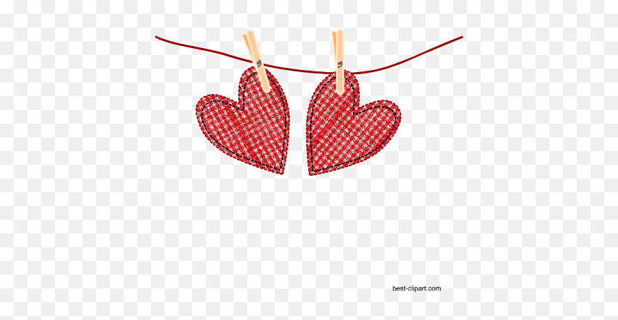 Download Two Hearts Hanging On A Wire Emoji,Two Hearts Png