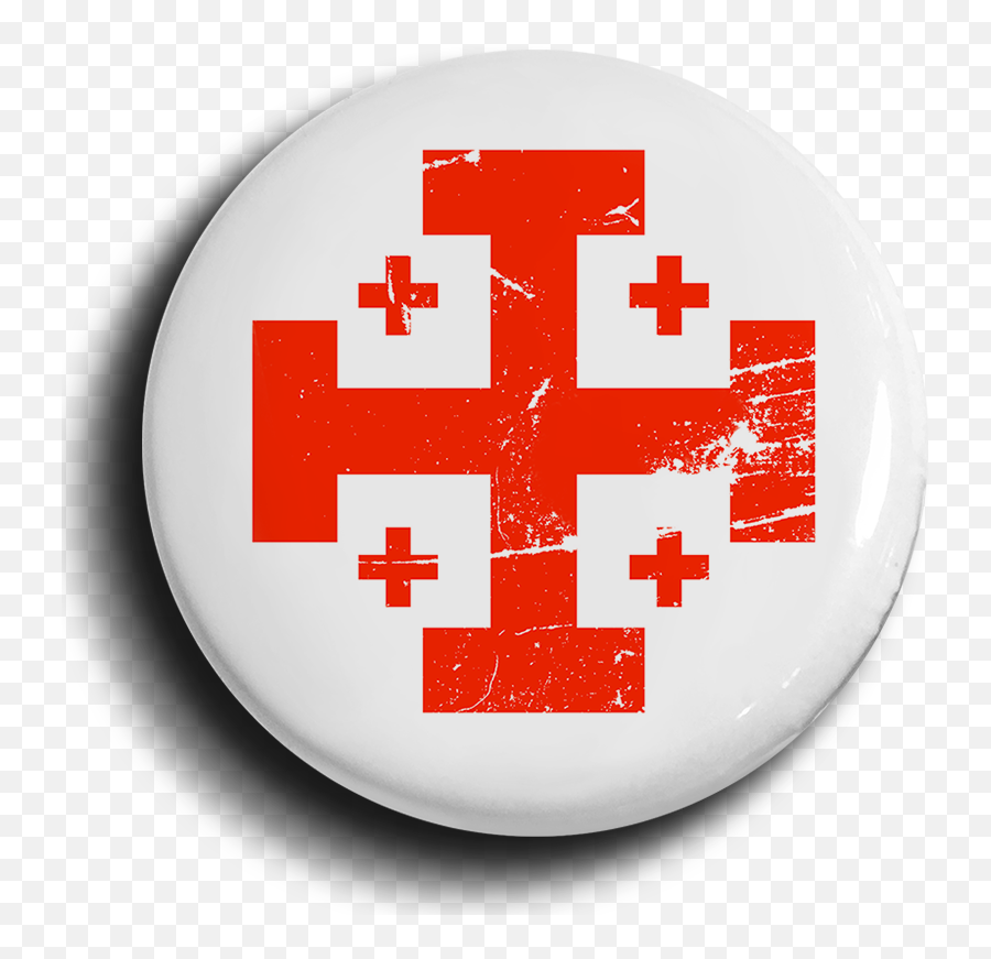 Jerusalem Cross Button Emoji,Grunge Cross Png