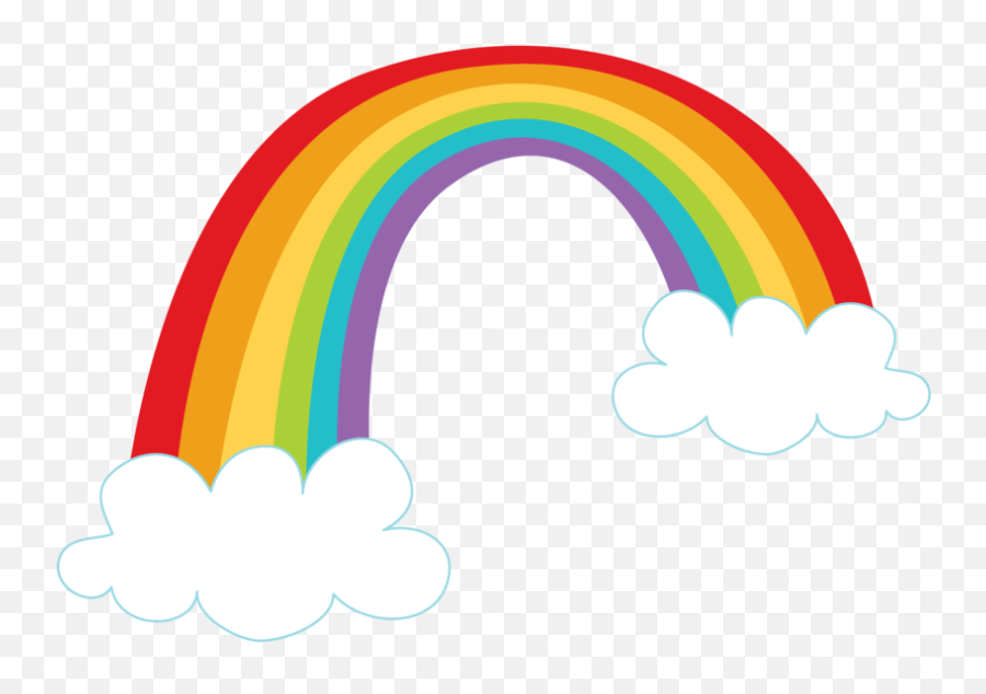 Nature Clipart Rainbow With Cloud - Girly Emoji,Nature Clipart