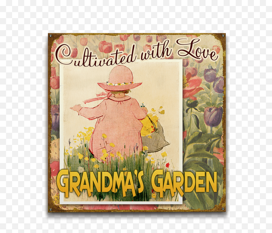 Grandmau0027s Garden Sign - Old Wood Signs Emoji,Grandma Transparent
