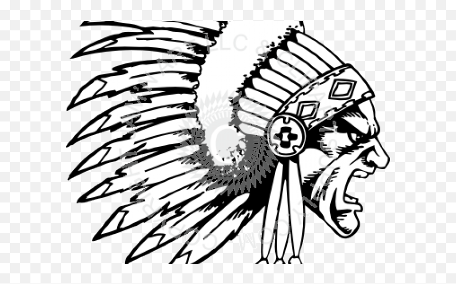 Headdress Clipart Chief State - Drawing Of Native American Emoji,Indian Headdress Clipart
