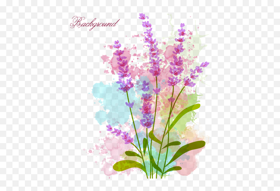 Download Vector Stock Watercolor Flowers Vector Material - Girly Emoji,Watercolor Flowers Png