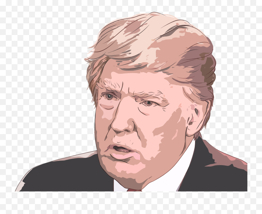 President Clipart Cartoon Donald Trump - Donald Trump Drawing Face Easy Emoji,Trump Clipart