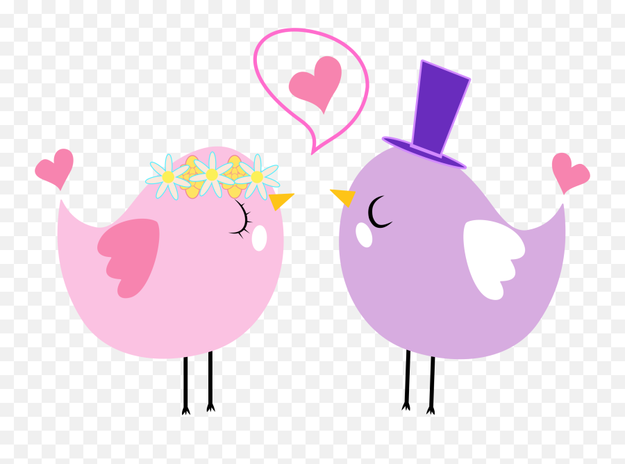 Love Birds Png Clip Art Love Birds - Love Bird Clipart Png Emoji,Birds Clipart