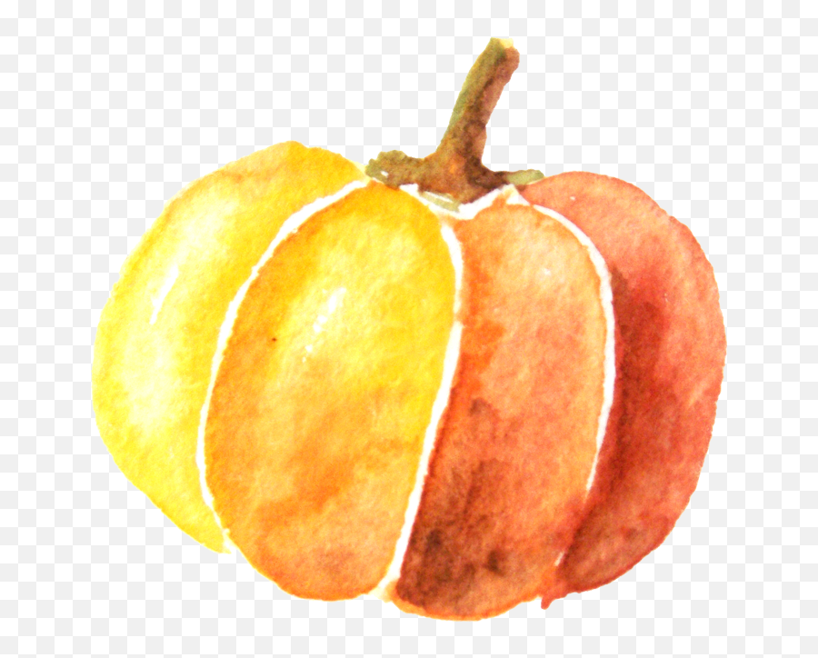 Pumpkin Watercolor Painting - Watercolor Pumpkin Png Watercolor Pumpkin Clipart Transparent Emoji,Pumpkin Png