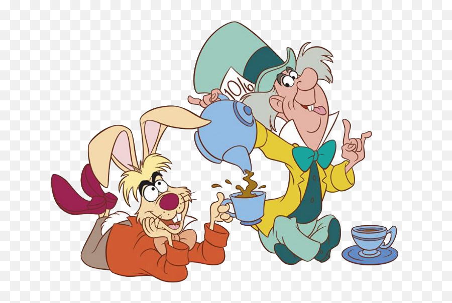 Mad Hatter Hat Png - Disney Clipart Mad Hatter Disney Mad Hatter And March Hare Png Emoji,Disney Clipart