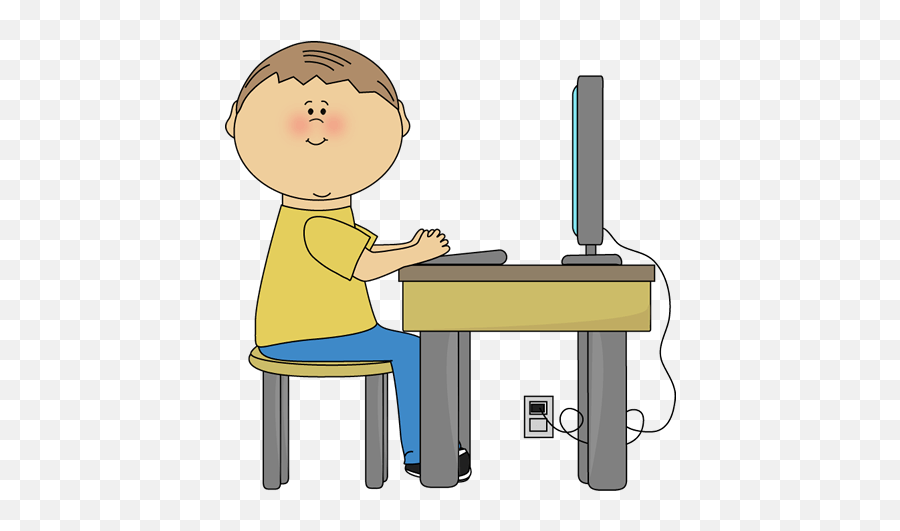 Free Boy Working Cliparts Download Free Clip Art Free Clip - Kid On Computer Clipart Emoji,Working Clipart