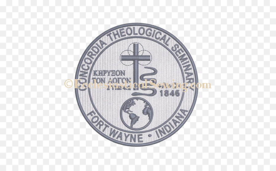 Download Hd Cts Theological Logo Machine Embroidery Design - Cross Emoji,Embroidery Logo