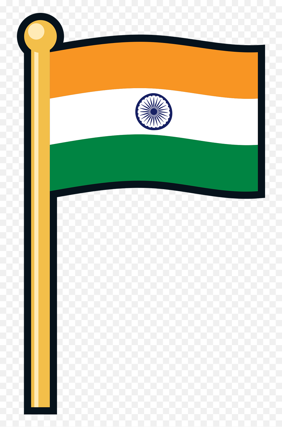 Indian Flag Indian India Flag National Country - Flag Of Clip Art Of Indian Flag Emoji,Indian Clipart