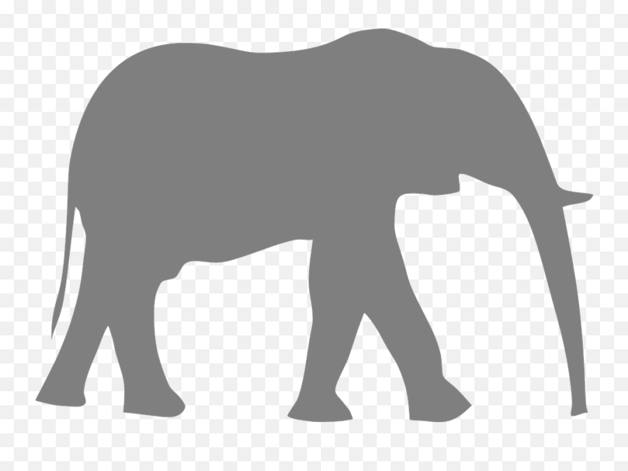 Elephant Silhouette Clipart Transparant - Elephant Clipart Black Emoji,Elephant Silhouette Clipart