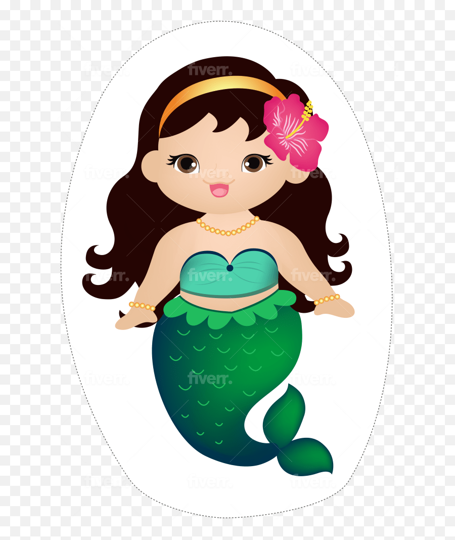 Draw Any Object Or Animal Clip Art Or Illustration By Nalinn - Mermaid Emoji,Want Clipart