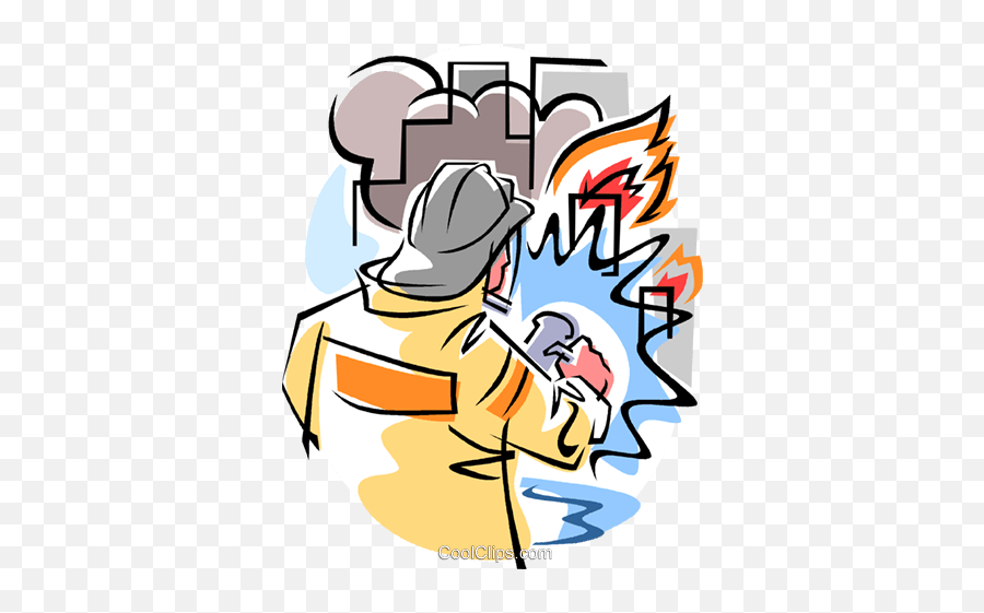 Firefighter Royalty Free Vector Clip Art Illustration - Drawing Emoji,Firefighter Clipart