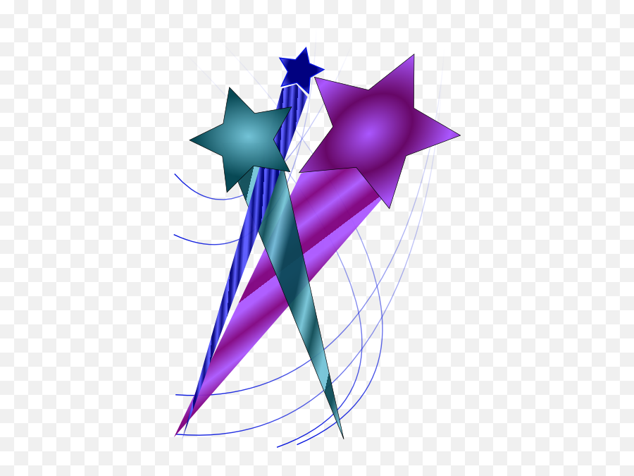 Shooting Stars Clip Art At Clker - Transparent Purple Shooting Star Emoji,Shooting Star Clipart