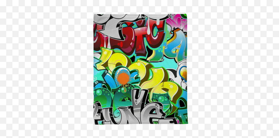 Graffiti Urban Art Background Seamless Design Plush Blanket U2022 Pixers - We Live To Change Emoji,Graffiti Transparent Background