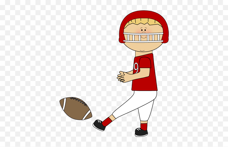 Football Player Kicking Football Clip - Football Player Clipart Kicking Emoji,Football Player Clipart