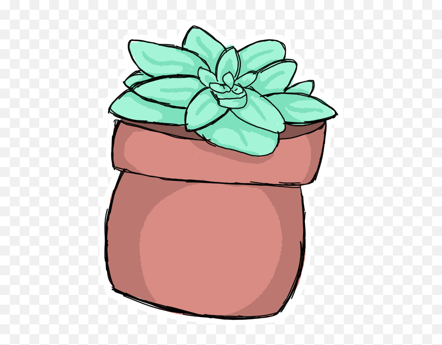 Succulent Plant Doodle By Videogamelover15 - Succulent Emoji,Succulent Transparent Background