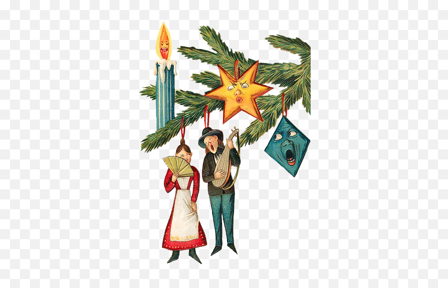 Png - Clipart Clip Art Of Singing Christmas Tree Emoji,A Christmas Carol Clipart
