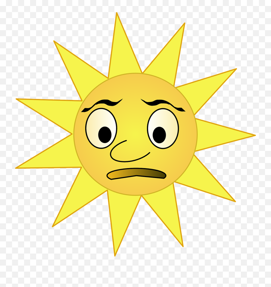 Download Eyes Sun Cartoon Half Free Sad Rays Grumpy Emoji,Half Sun Png