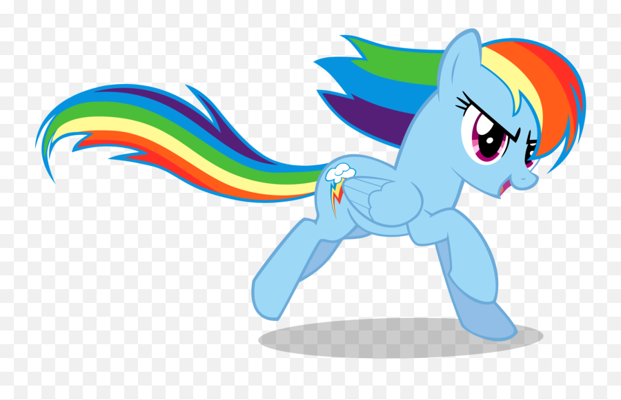 Pony Clipart Rainbow Dash - Mlp Rainbow Dash Run Full Size Da My Little Pony Rainbow Dash Emoji,Run Clipart