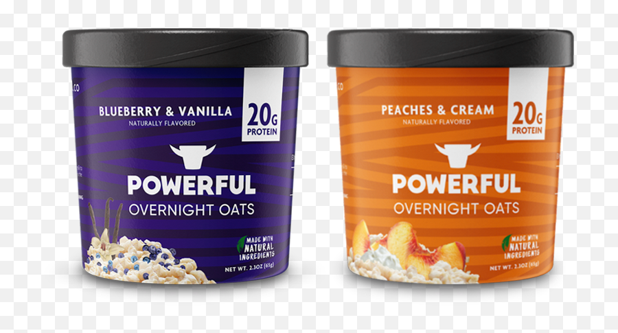 Peaches U0026 Cream Overnight Protein Oats Powerful Nutrition Emoji,Oats Png