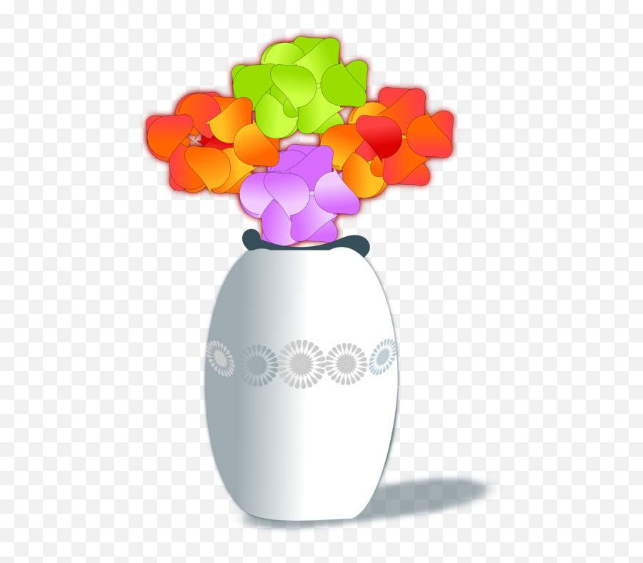 Transparent Flower Vase Clipart Png - Decorative Emoji,Vase Clipart