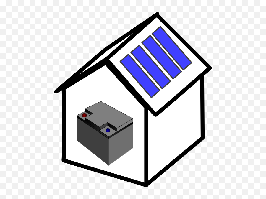 House Solar Battery Clip Art At Clker Emoji,Battery Clipart