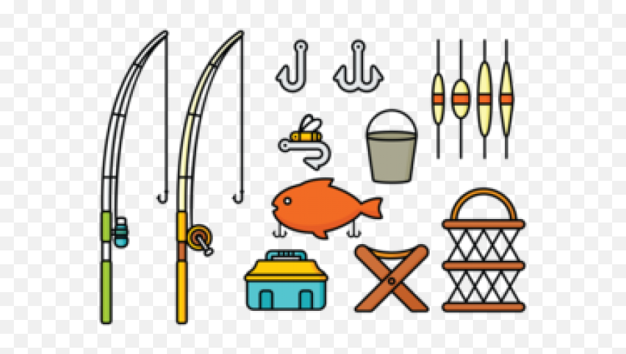 Fish Net Clipart Tool - Clipart Of A Fisherman Tools Aparejos De Pesca Dibujo Emoji,Tool Clipart