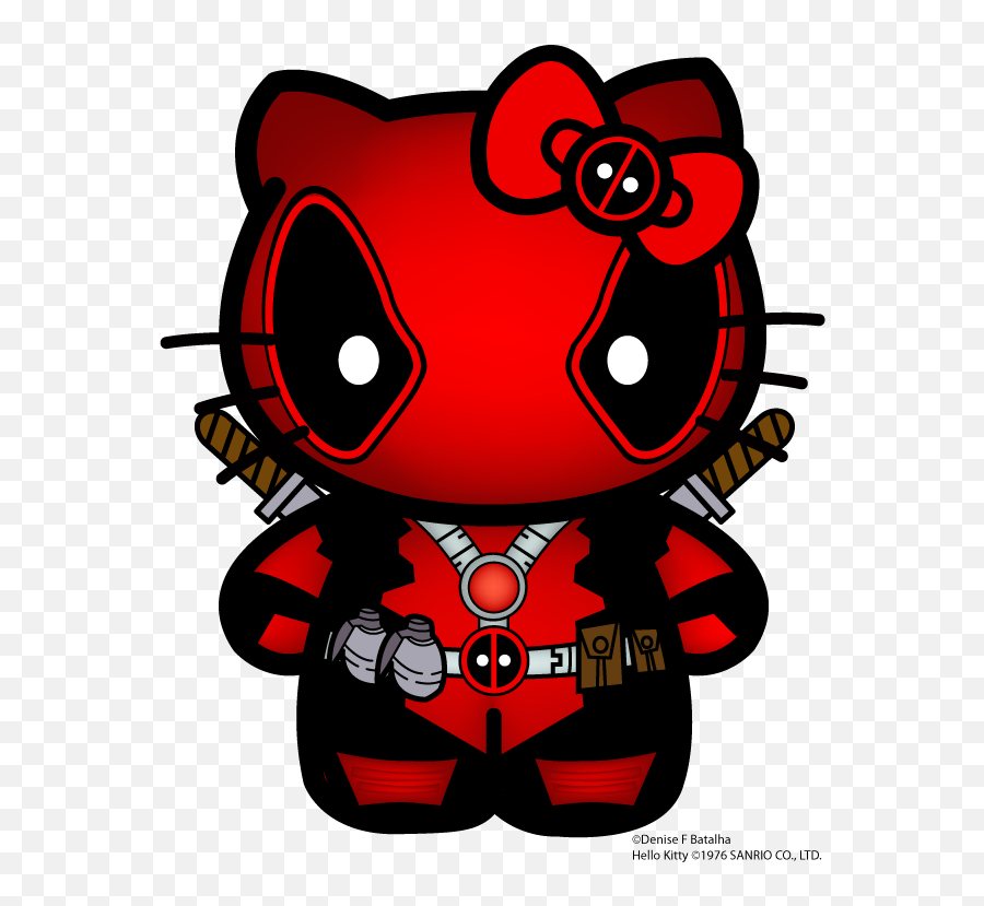 The Hello Kitty That Doesnt Need A Mouth - Hello Kitty Hello Kitty Deadpool Emoji,Deadpool Clipart