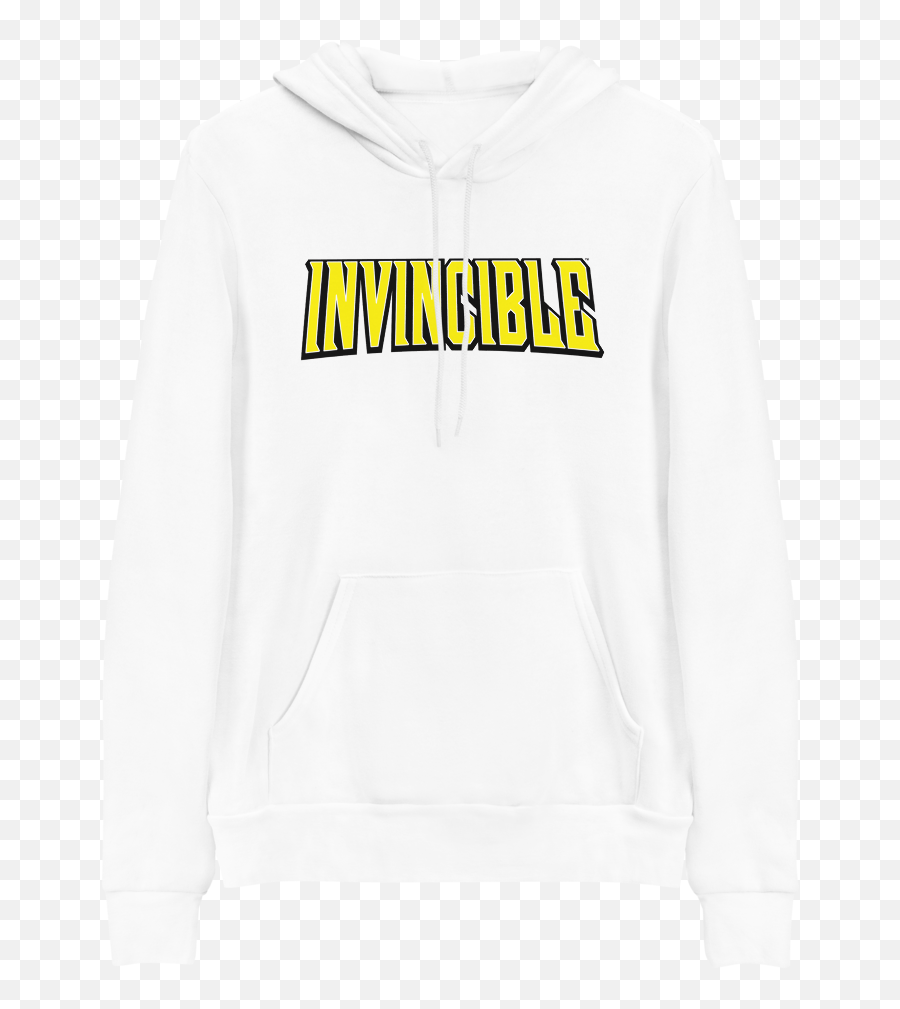 Invincible - Logo Front With Issue 1 Back Pullover Hoodie White Invincible Emoji,Amazon.com Logo