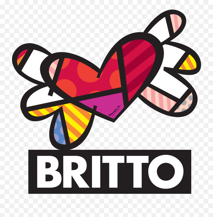 Production Assistant - Romero Britto Heart With Wings Emoji,Heart With Eyes Logo