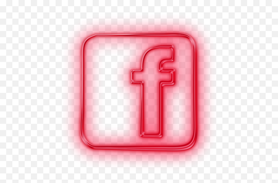 Social Media Tips - Red Neon Facebook Icon 512x512 Png Logo Instagram Neon Png Emoji,Facebook Icon Png