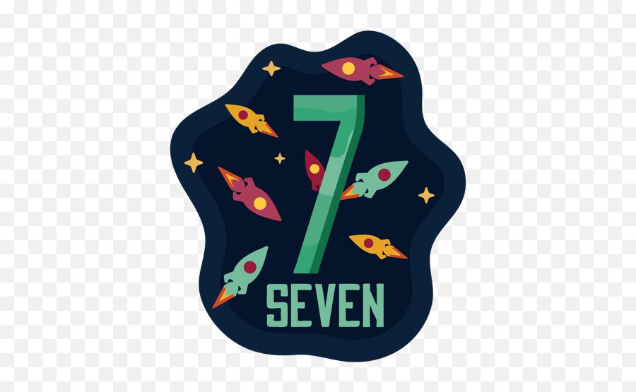 Seven Space Rockets Number - Transparent Png U0026 Svg Vector File Language Emoji,Rockets Png