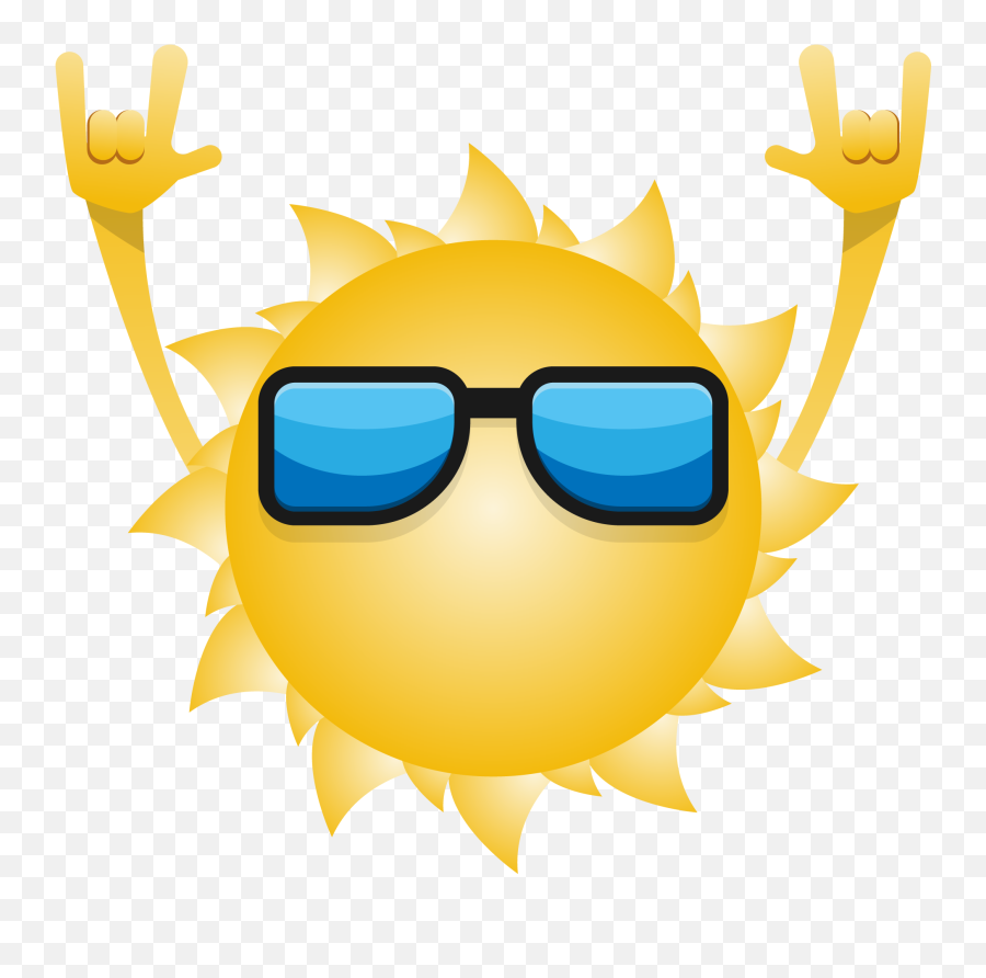 Caring Drawing - Transparent Background Sun Wearing Sun Wearing Glasses Emoji,Sunglasses Transparent