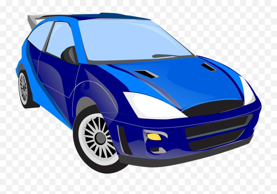 Automobile Png - Car Blue Shiny Racing Car Automobile Speed Emoji,Sprint Car Clipart