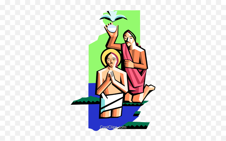 Christ With St John The Baptist Royalty Free Vector Clip Emoji,Free Clipart Of Jesus