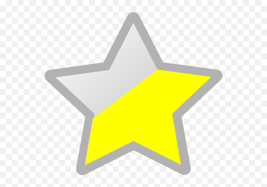 Download Star Greyyellow - Star Yellow And Grey Full Size Emoji,Yellow Star Transparent