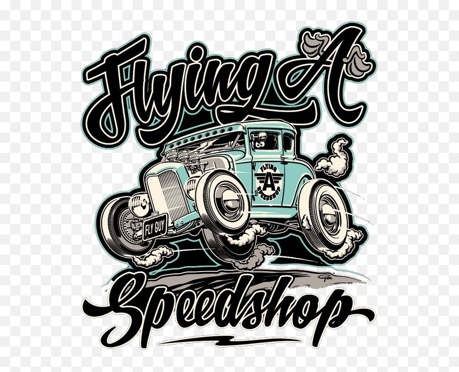 Hot Rod Flying A Speedshop Ltd Emoji,Speed Shop Logo