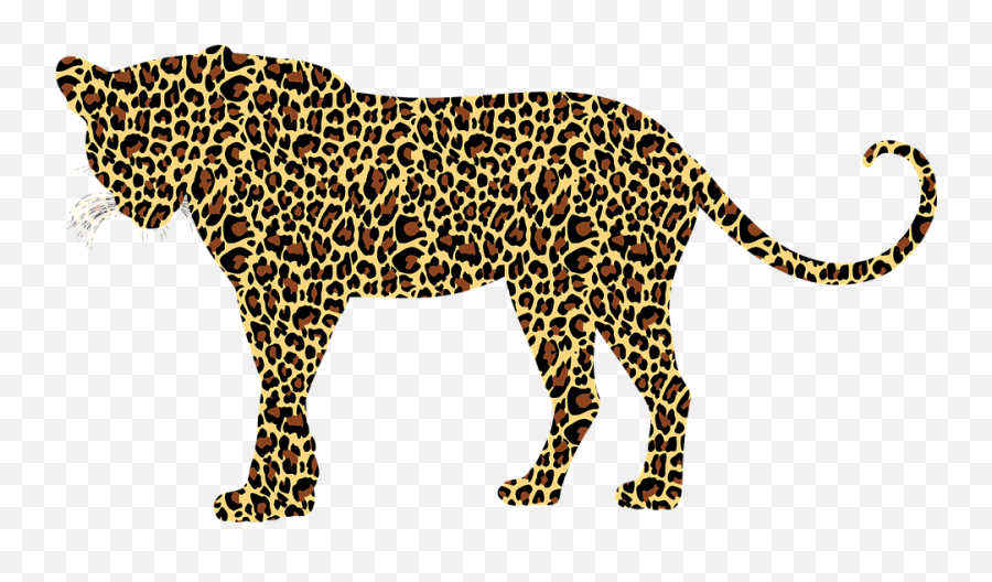 Cheetah Silhouette Clipart Free - Cheetah Tiger Animal Print Emoji,Cheetah Clipart