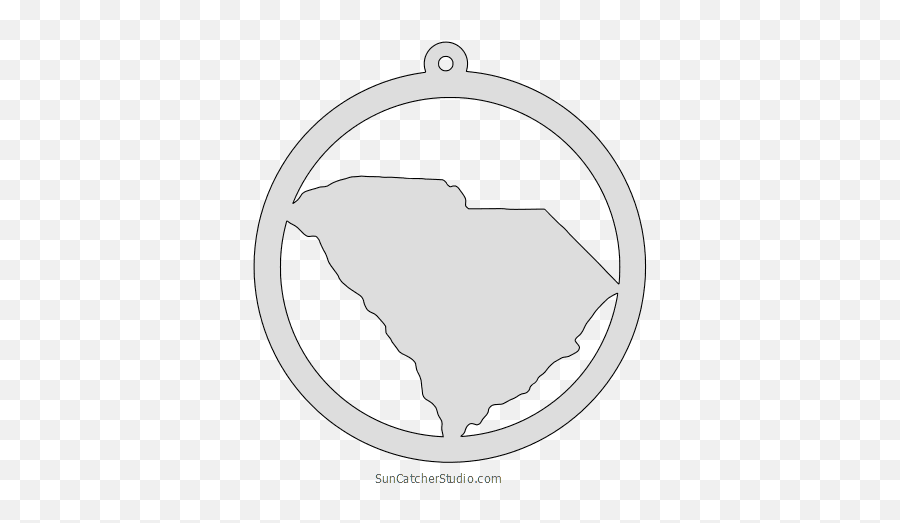 South Carolina Map Inside Circle State Stencil Clip Art Emoji,Laser Clipart