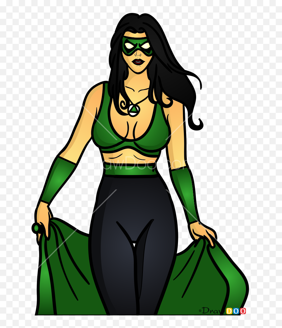 How To Draw Green Lamp Girl Superheroes Women Emoji,Superheroes Png