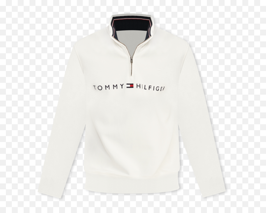 Tommy Hilfiger Menu0027s Logo French Rib Quarter - Zip Pullover Emoji,Tommy Hilfiger Logo Dress
