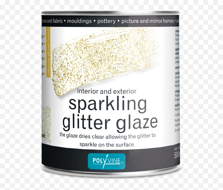 Polyvine - Sparkling Glitter Glaze Polyvine Sparkling Metallic Glitter 500ml Emoji,Sparkle Transparent